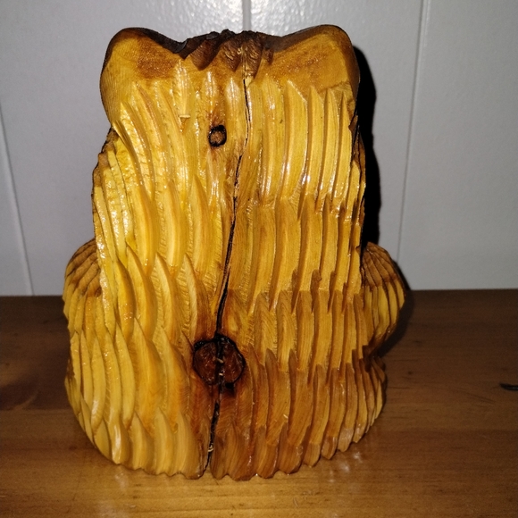 Small Hand Carved Wooden Bear Business Thank You Card Holder - Picture 7 of 7